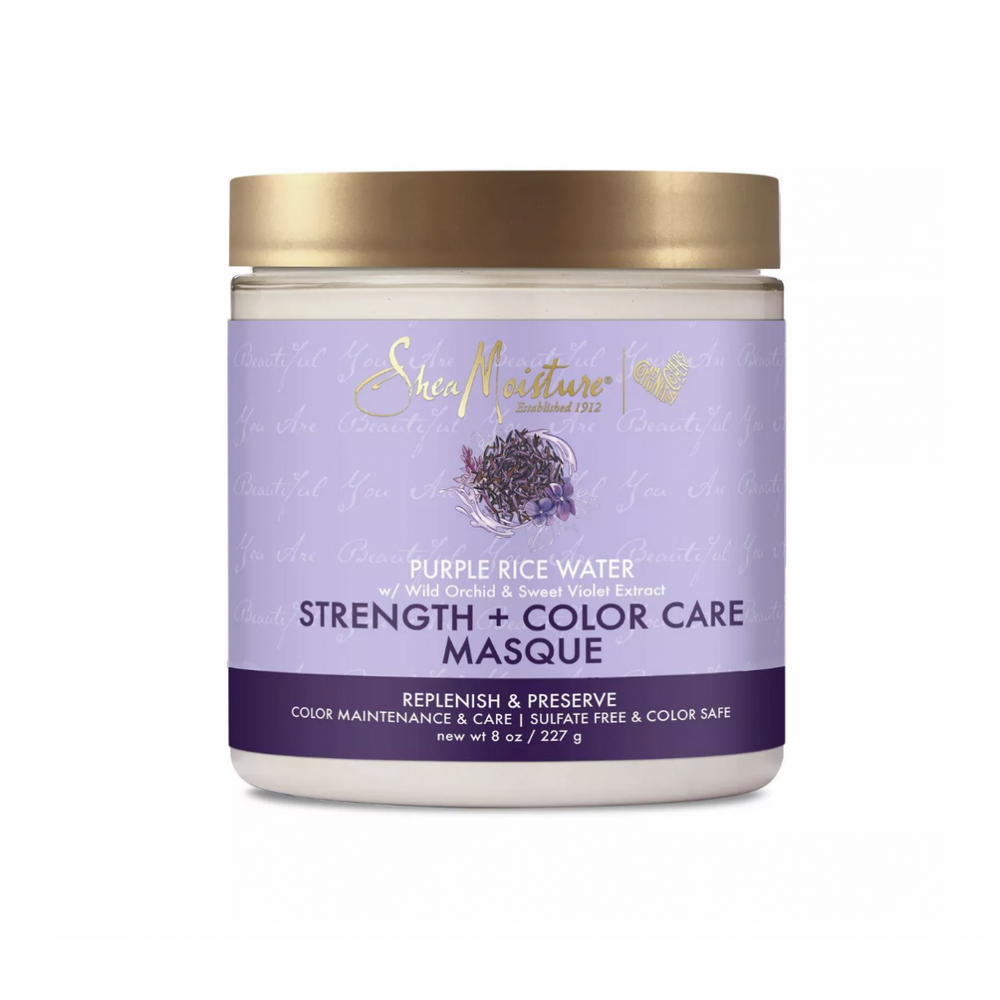 Shea Moisture Purple Rice Wasserstärke + Farbpflegemaske, 237 ml