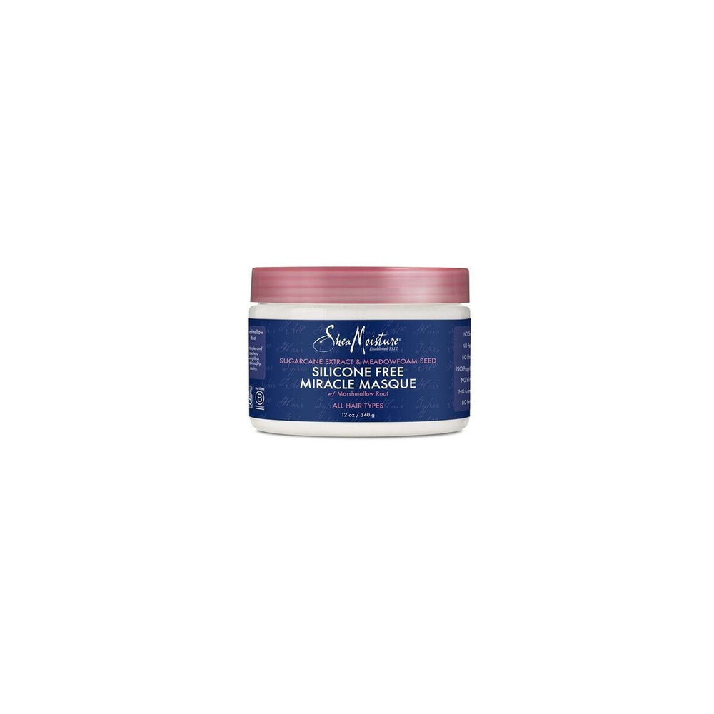 Shea Moisture Suikerrietextract &amp; Moerasschuimzaad Siliciumvrij Miracle Masque 340 gr