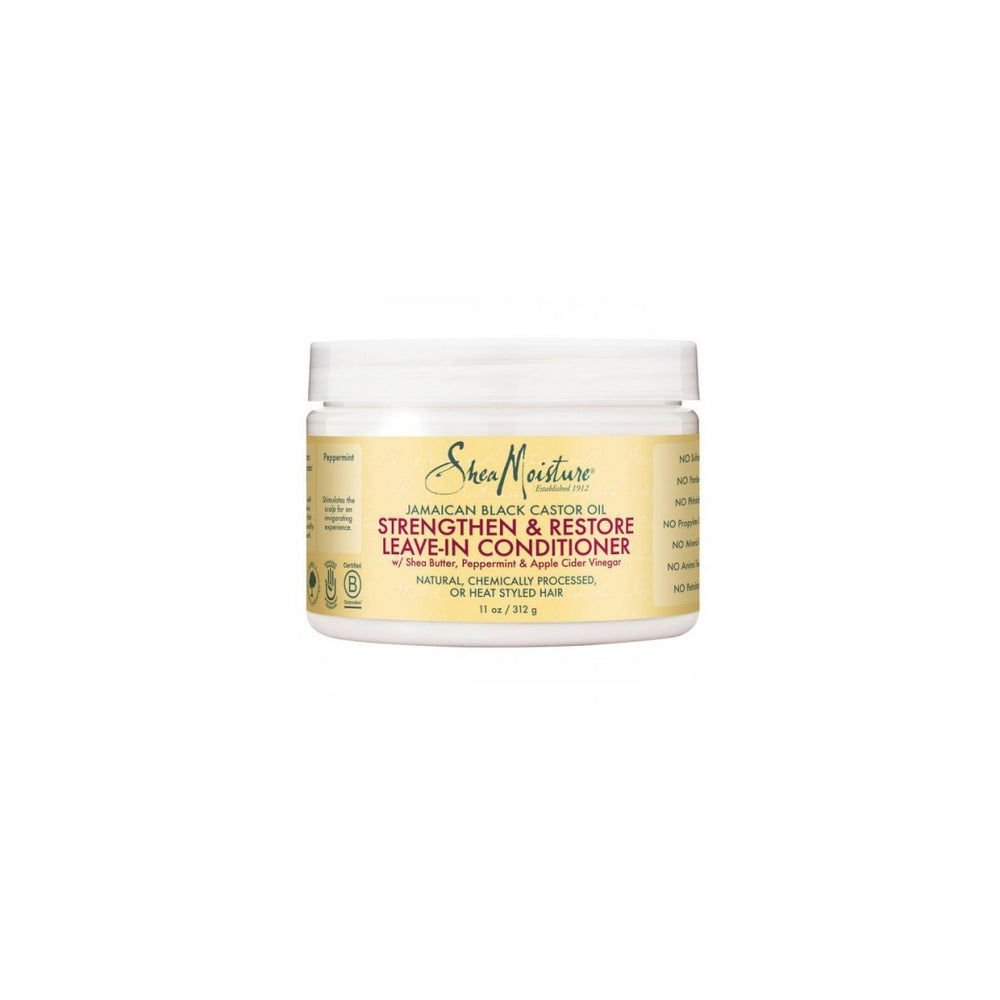 Shea Moisture Jamaican Black Castor Oil Stärkender und regenerierender Leave-in-Conditioner, 312 ml