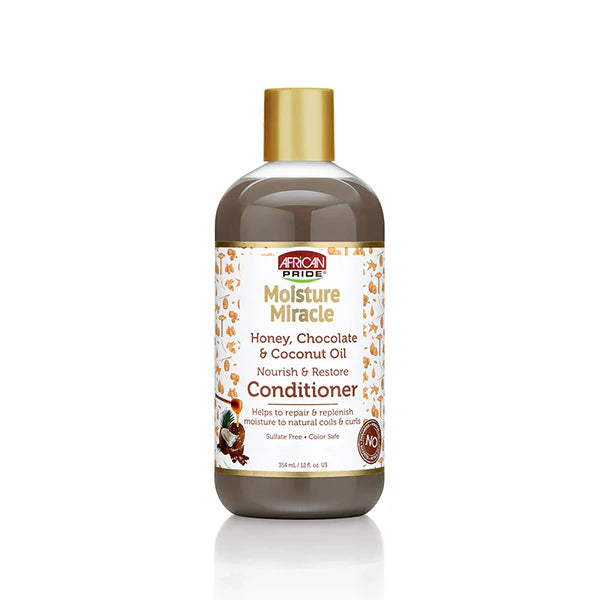 African Pride Moisture Miracle Honey, Chocoloate & Coconut Oil Conditioner 12oz