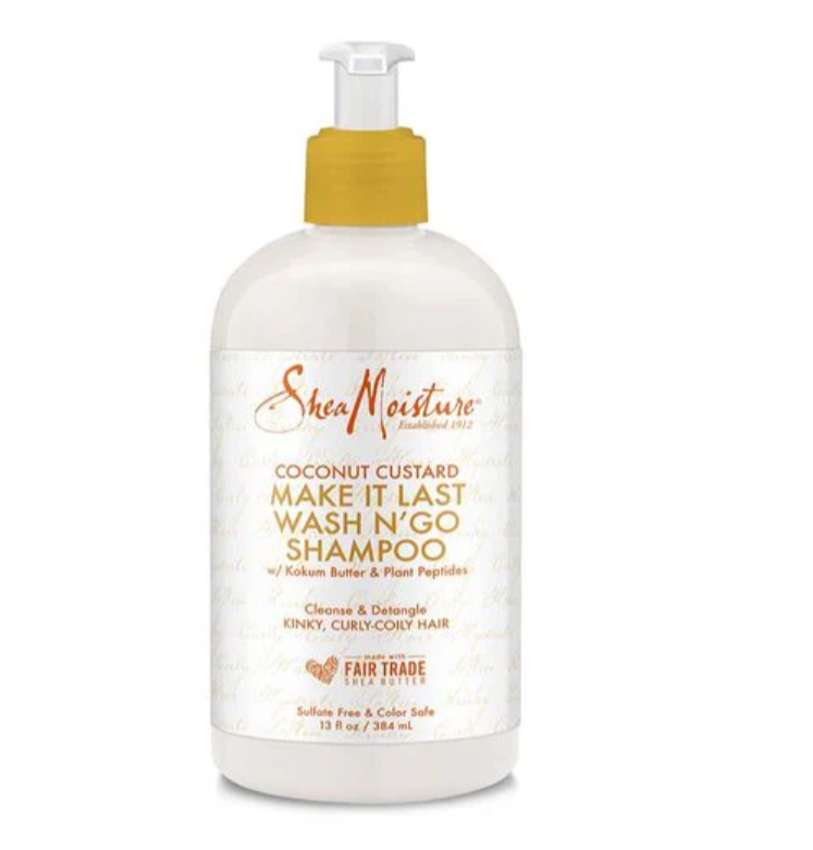 Shea Moisture Kokosnuss-Pudding Make it Last Wash N' Go Shampoo 13oz 