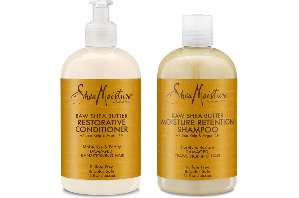 Shea Moisture - Raw Shea Butter Restorative Shampoo 13oz and Conditioner Bundle 13oz