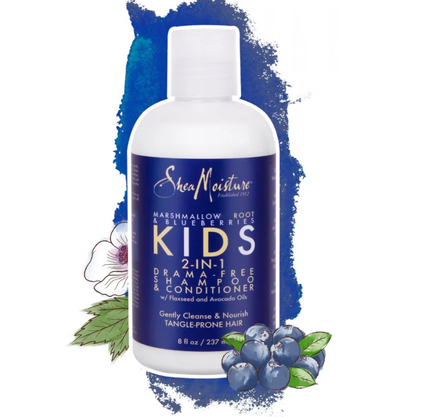 Shea Moisture - Marshmallow Root &amp; Blueberries Kids 2-in-1 Drama-vrije shampoo en conditioner 8oz