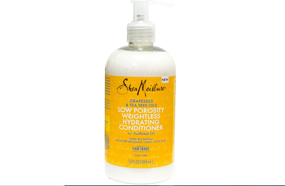 Shea Moisture - Traubenkern- und Teebaumöl, feuchtigkeitsspendender Conditioner mit geringer Porosität, schwerelos, 12,9 oz