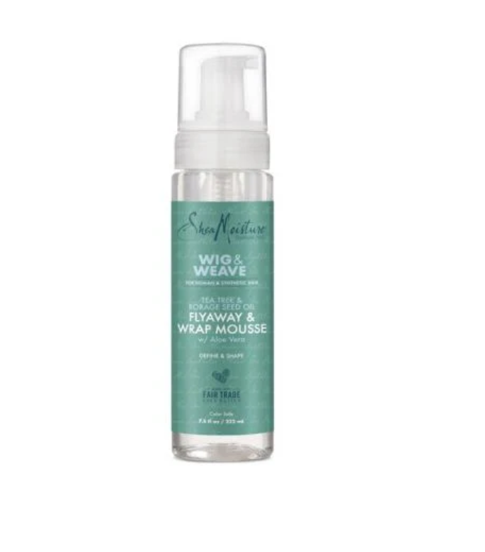 Shea Moisture Wig &amp; Weave Tea Tree &amp; Borage Seed Oil Flyaway en Wrap Mousse 7,5 oz 