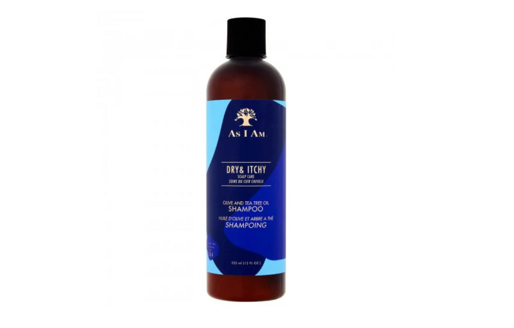 As I Am - Droge en jeukende hoofdhuidverzorging Olive en Tea Tree Oil Shampoo 12oz 