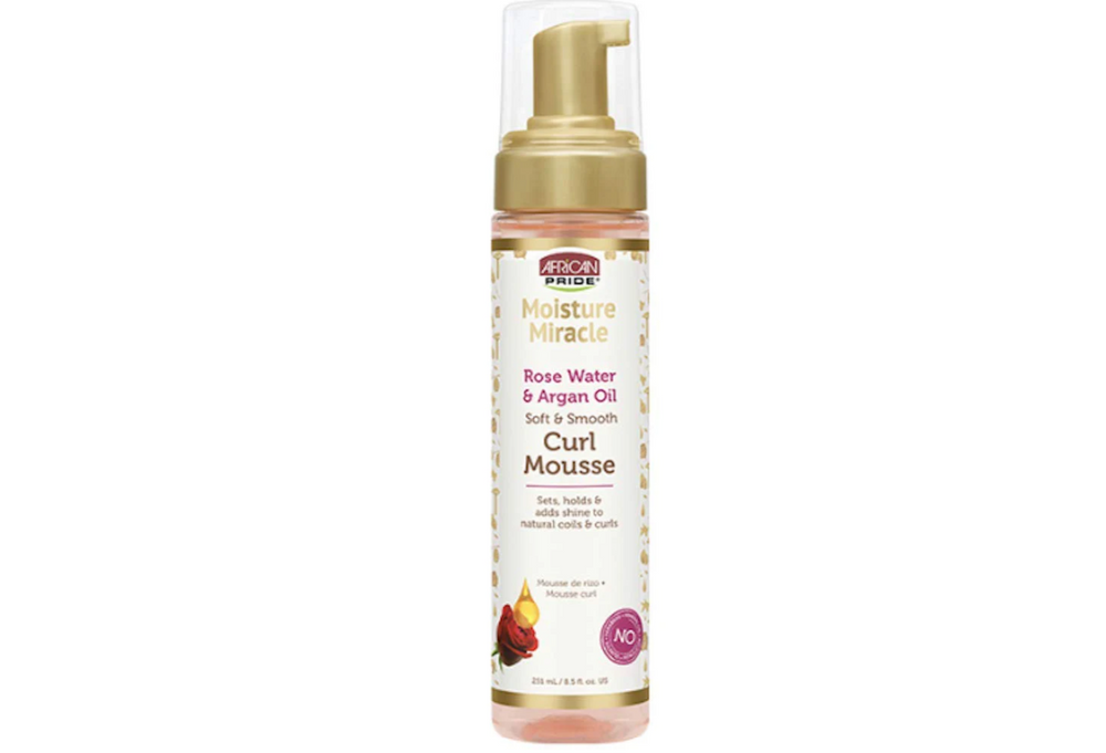 African Pride - Moisture Miracle Rozenwater &amp; Arganolie Krulmousse 8,5 oz 